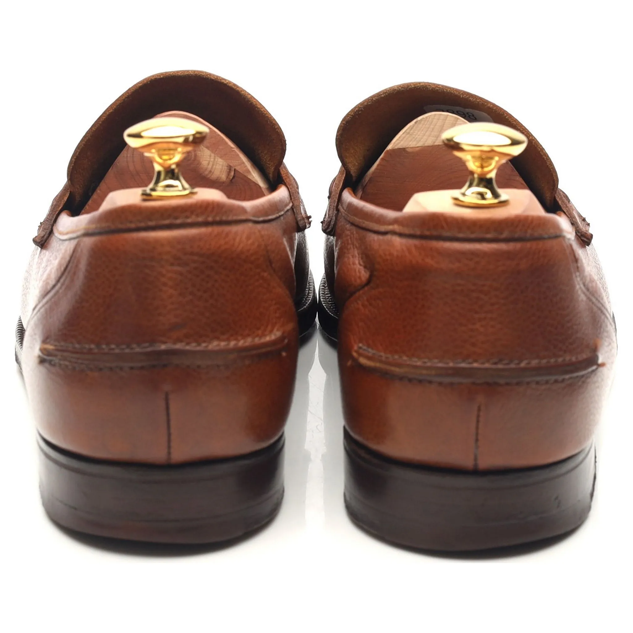 Tan Brown Leather Loafers UK 11 E