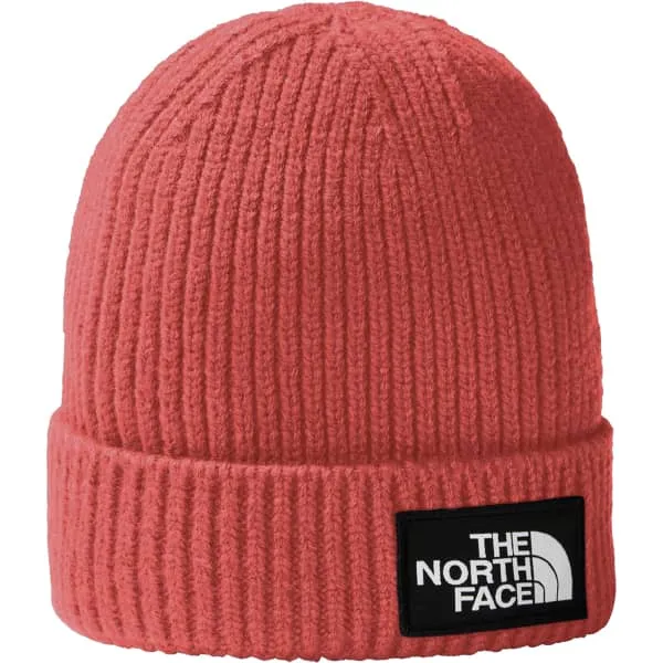 THE NORTH FACE-KIDS BOX LOGO CUFFED BEANIE RADIANT POPPY  - Ski beanie