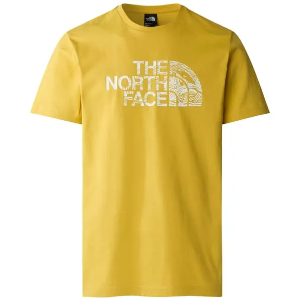 THE NORTH FACE-M S/S WOODCUT DOME TEE YELLOW SILT  - T-shirt