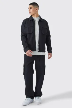 Twill Cargo Shirt Jacket & Pants