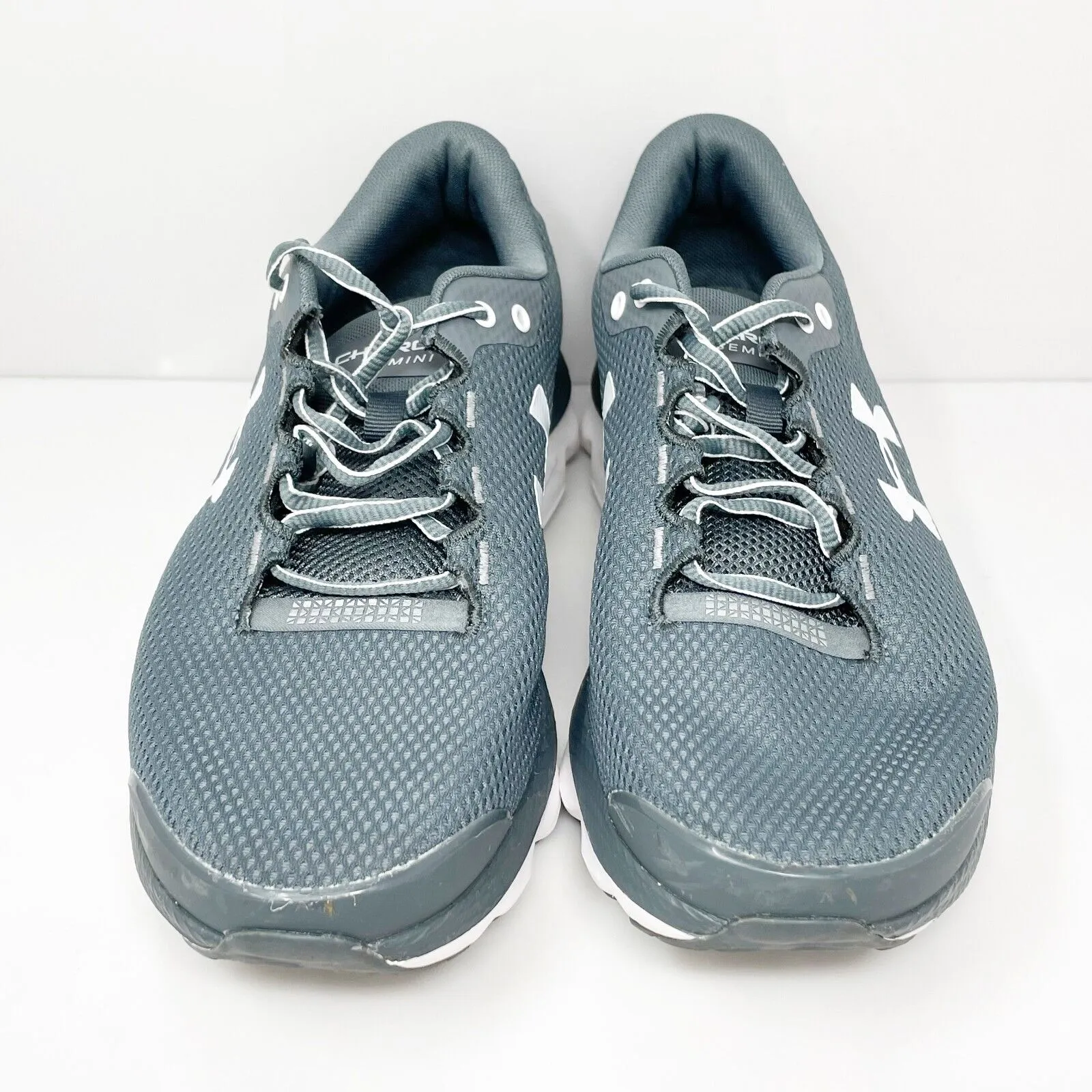 Under Armour Mens Charged Gemini 3023276-103 Gray Running Shoes Sneakers Size 9