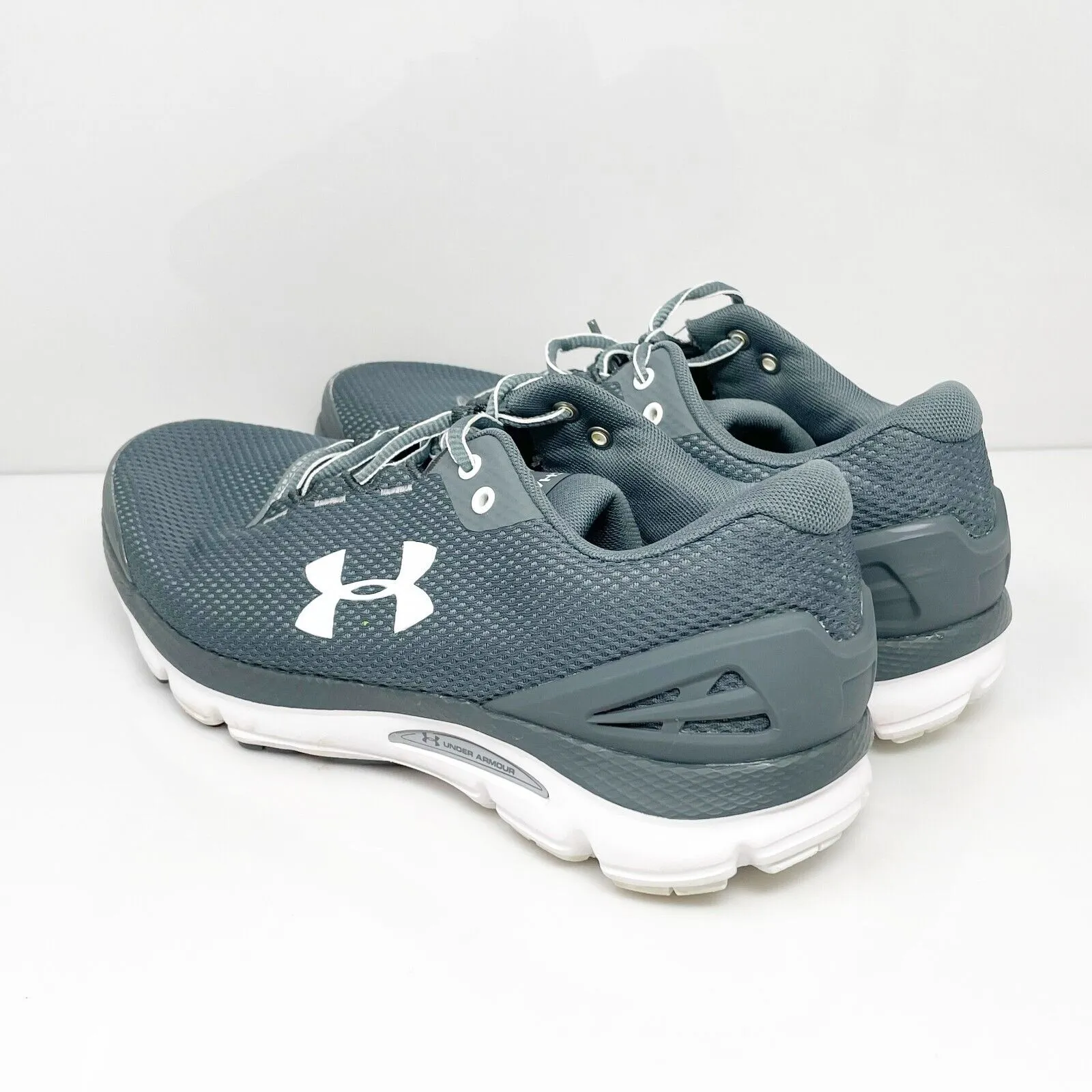 Under Armour Mens Charged Gemini 3023276-103 Gray Running Shoes Sneakers Size 9