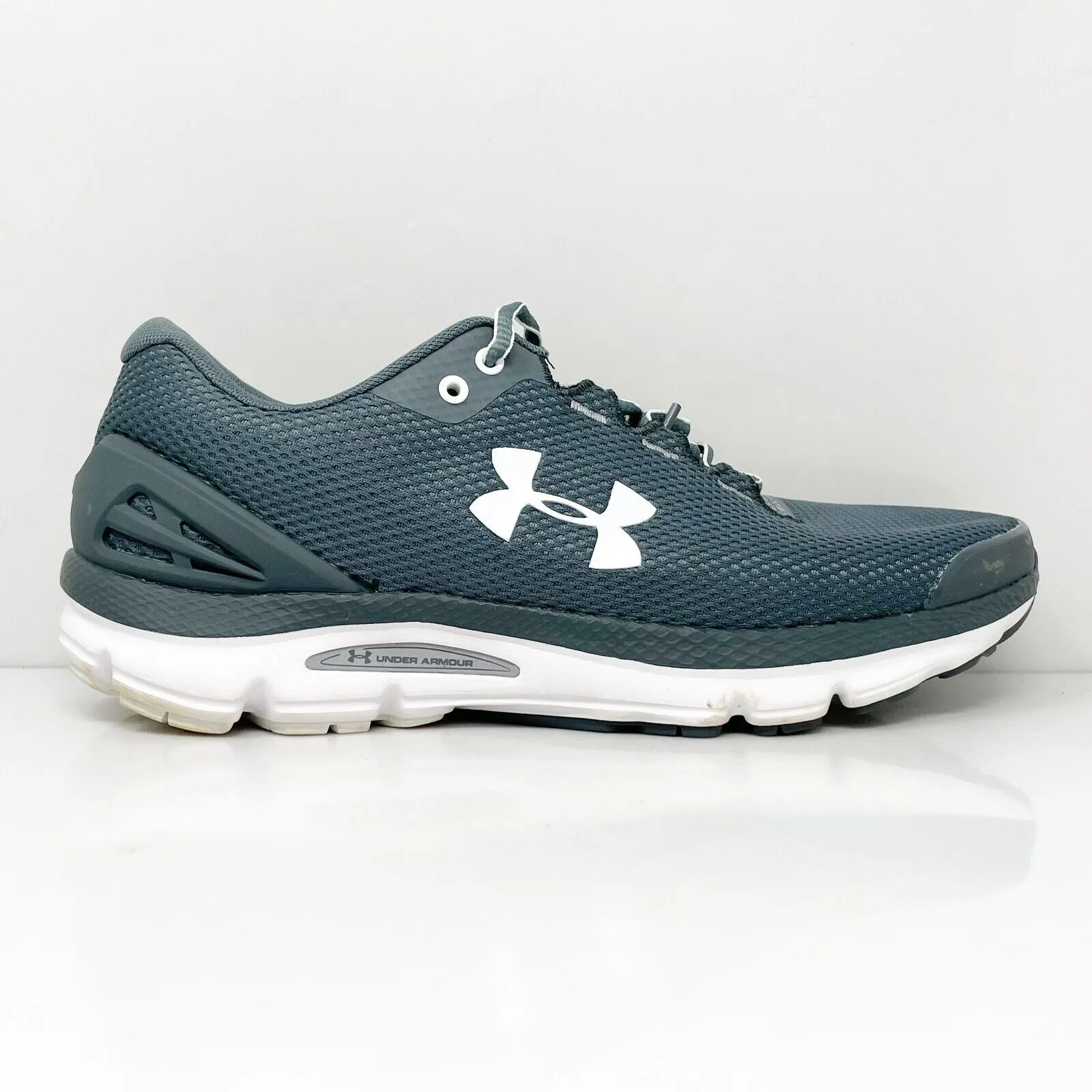 Under Armour Mens Charged Gemini 3023276-103 Gray Running Shoes Sneakers Size 9