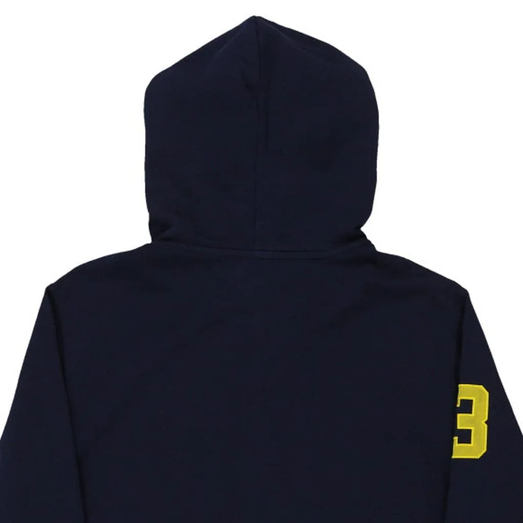 USA Ralph Lauren Graphic Hoodie - Large Navy Cotton Blend