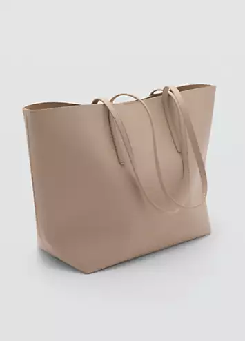 White Maribel Tote Bag by Mango | Look Again