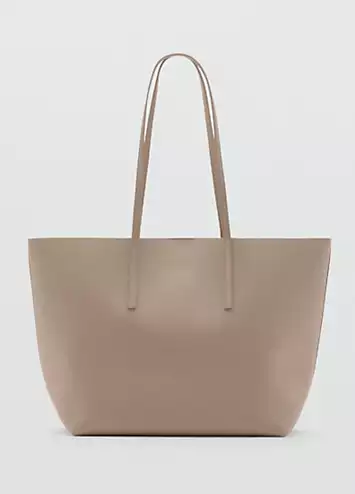 White Maribel Tote Bag by Mango | Look Again