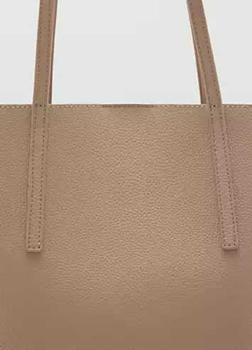 White Maribel Tote Bag by Mango | Look Again