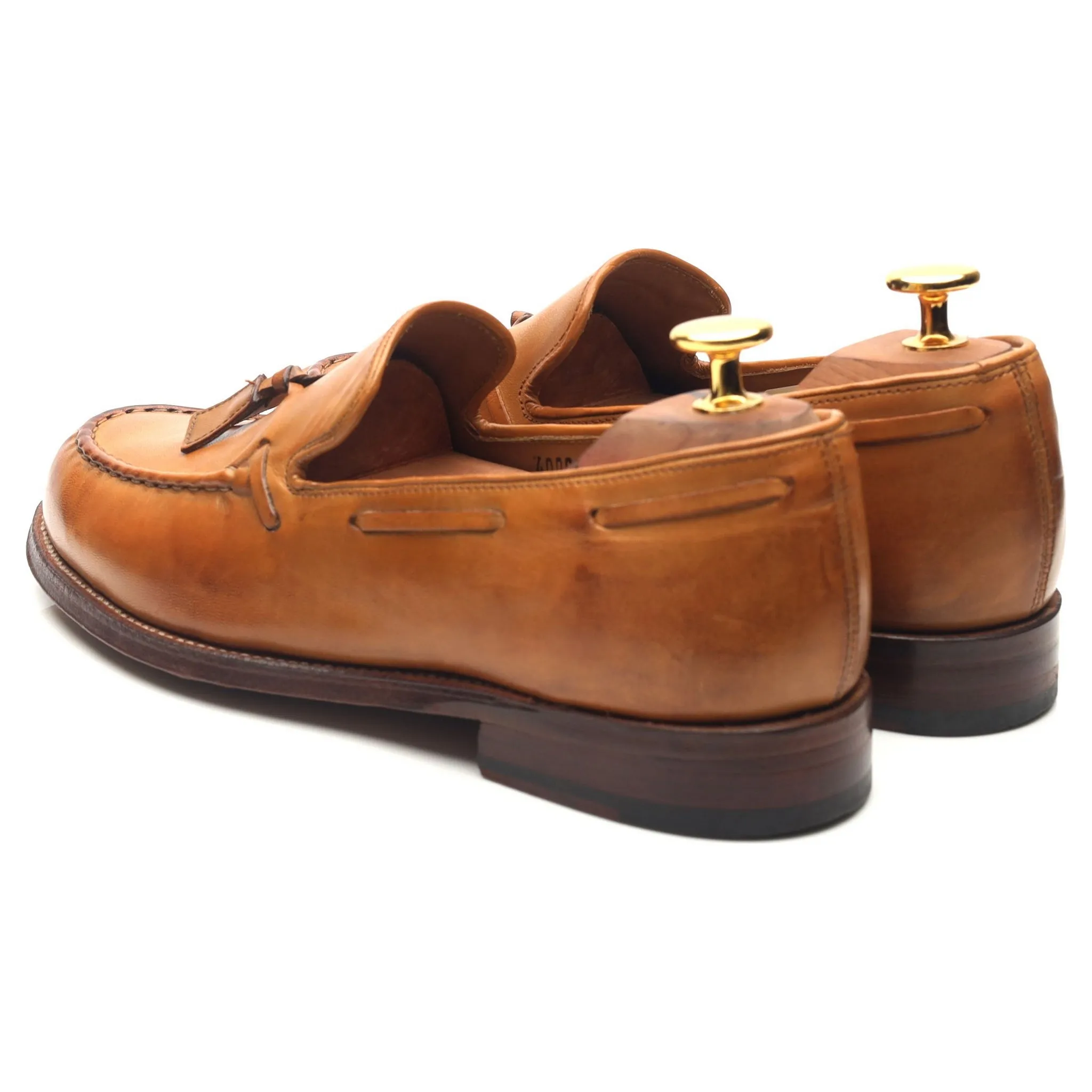 Women's Tan Brown Leather Loafers UK 6